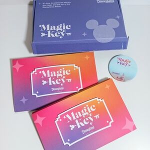 Disney Disneyland Magic Key Mickey Magnets and Button